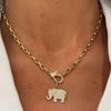 Elephant Pave Diamond Charm