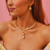 Eliza Fancy Yellow Pear Diamond Dangle Earrings 16.09 ctw