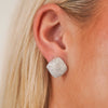 Elizabeth Square Pave Diamond Earrings 1.55 ctw