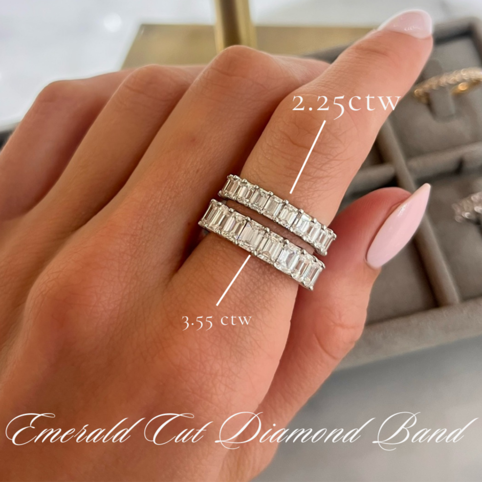 Emerald Cut Diamond Band 