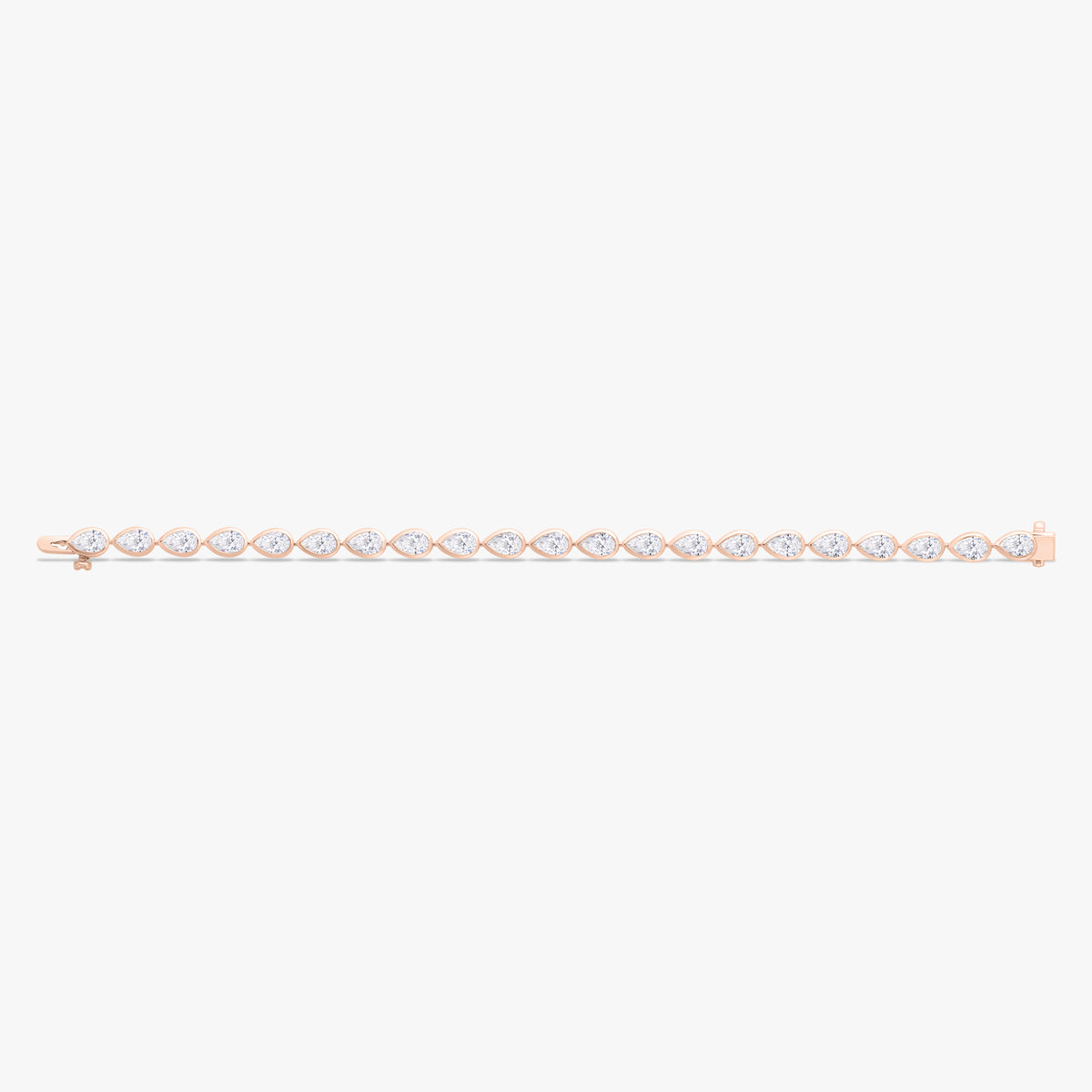 Everette Bezel Chasing Pears Diamond Tennis Bracelet 8.60 ctw
