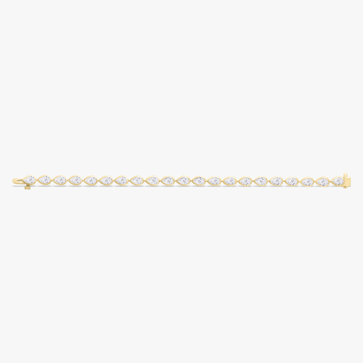 Everette Bezel Chasing Pears Diamond Tennis Bracelet 8.60 ctw