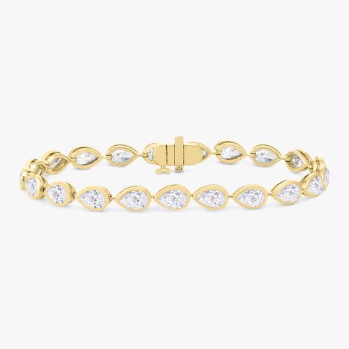 Everette Bezel Chasing Pears Diamond Tennis Bracelet 8.60 ctw