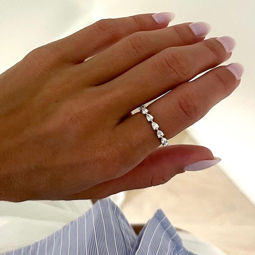 Everette Pear Shaped Diamond Band 0.88 ctw