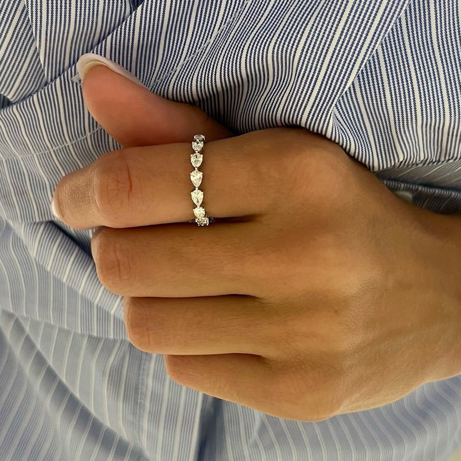 Everette Pear Shaped Diamond Band 0.88 ctw