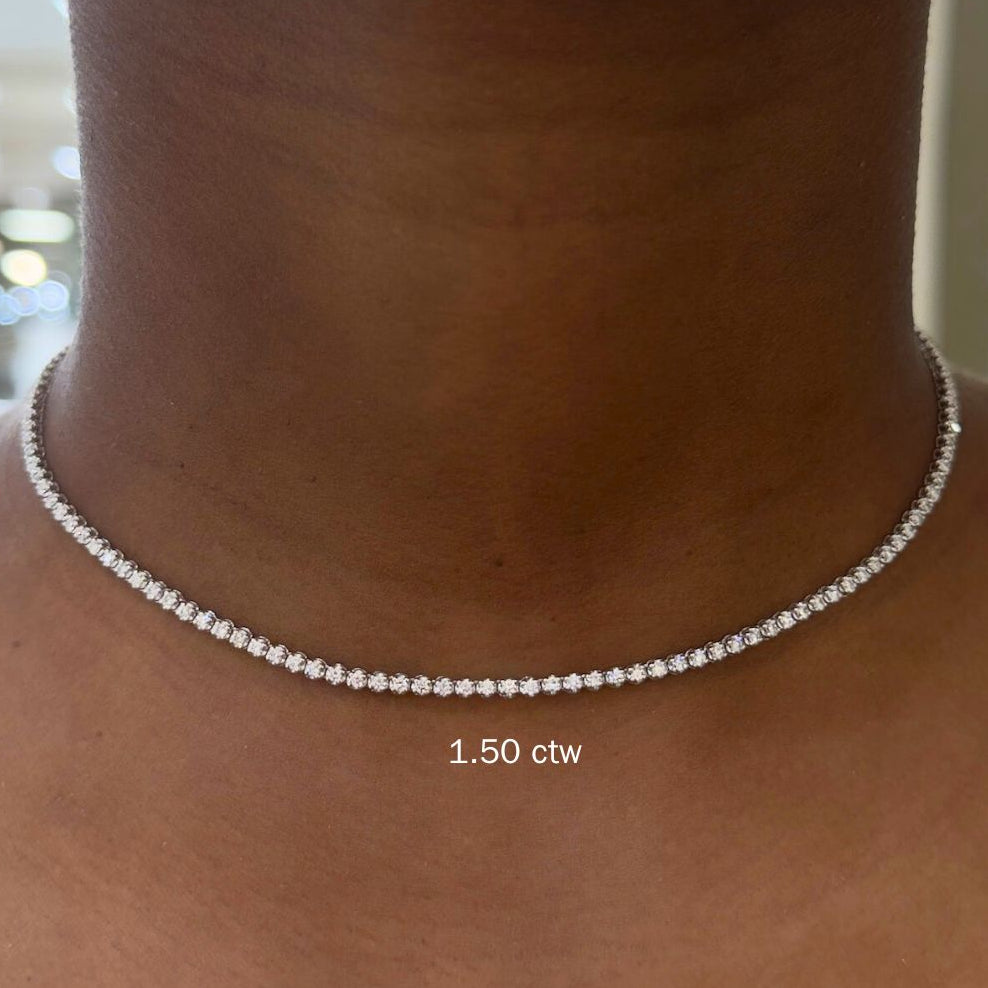 Everleigh Adjustable Diamond Tennis Collar Necklace