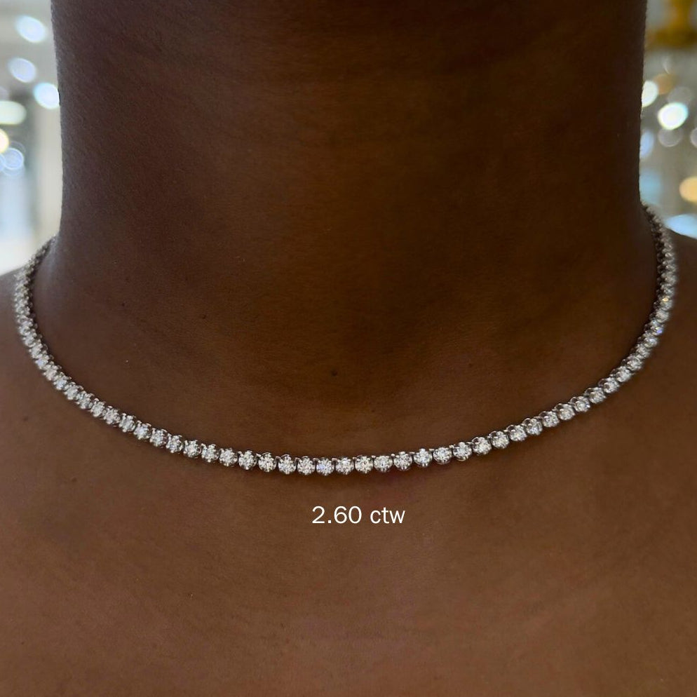 Everleigh Adjustable Diamond Tennis Collar Necklace