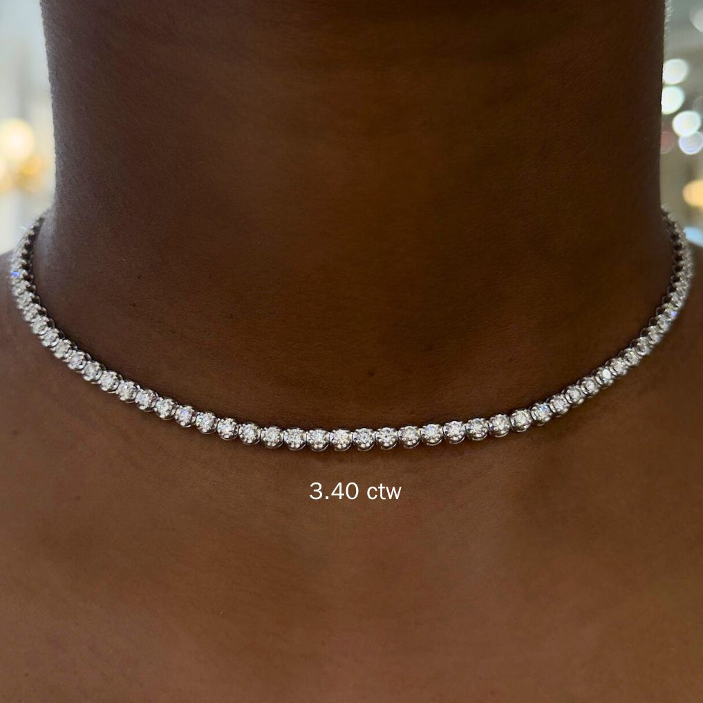 Everleigh Adjustable Diamond Tennis Collar Necklace