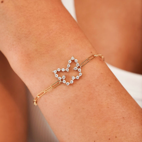 Little Posie Charlie Cloud® Floating Diamond Butterfly Bracelet 0.70 ctw