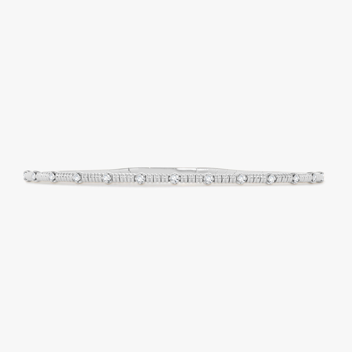 Daria Diamond Station Flexible Bangle Bracelet