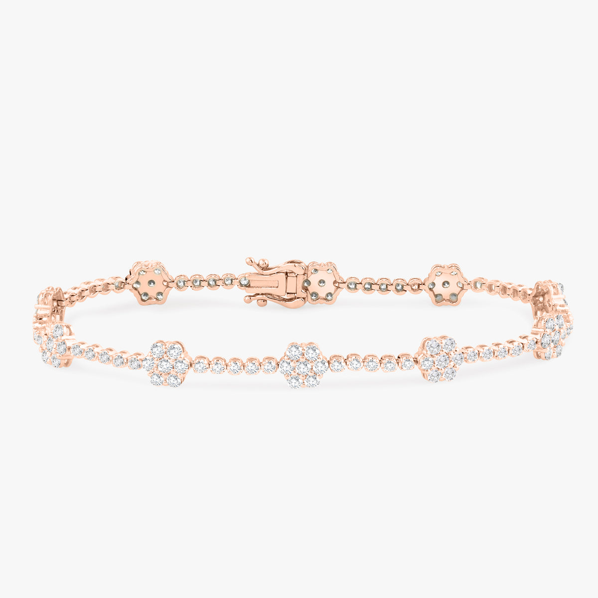 Flora Diamond Station Tennis Bracelet 3 ctw