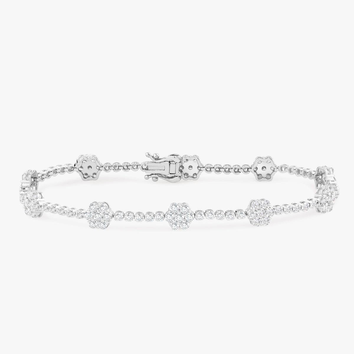 Flora Diamond Station Tennis Bracelet 3 ctw