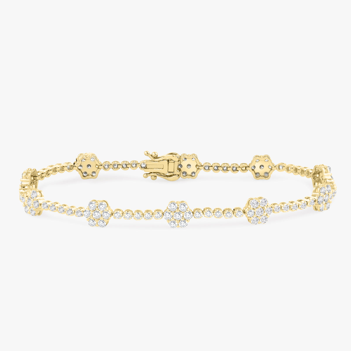Flora Diamond Station Tennis Bracelet 3 ctw