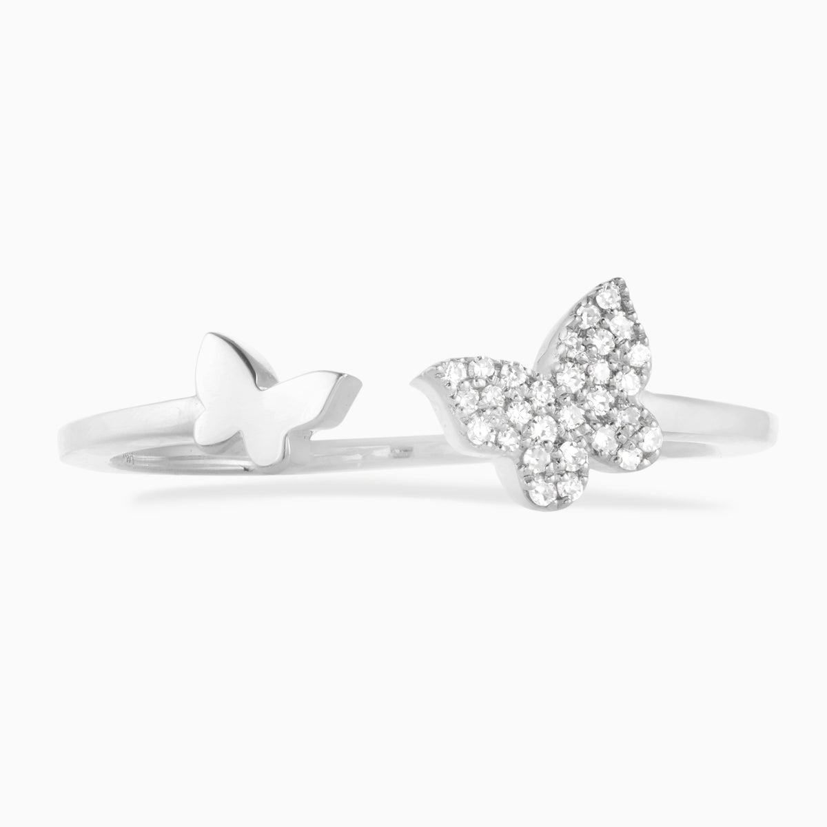 Flutter Pave Butterfly Diamond Ring