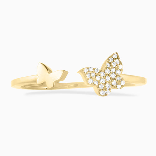 Flutter Pave Butterfly Diamond Ring