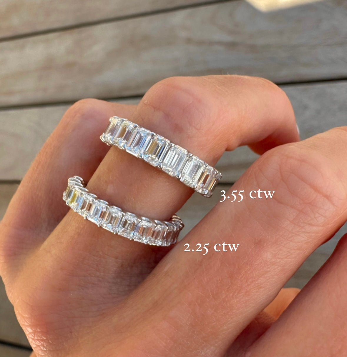 Emerald Cut Diamond Band ctw – RWFJ - Main Image