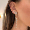 Tallulah Floating Flower Bezeled Diamond Stud Earrings 4.30 ctw