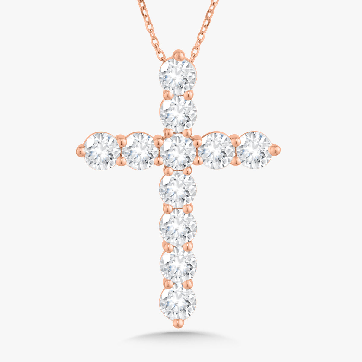 Georgie Two Prong Diamond Cross Necklace