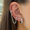 Wilhelmina Double Piercing Diamond Stud Earring, Trilogy Cluster Stud Earrings,Georgie Diamond Huggie Earrings 1.25 ctw