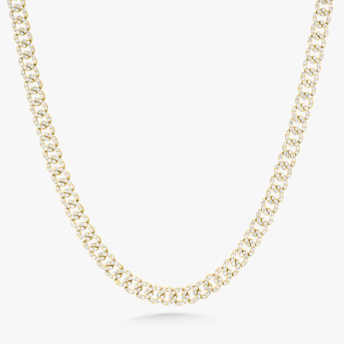 Gia Curb Link Pave Diamond Necklace