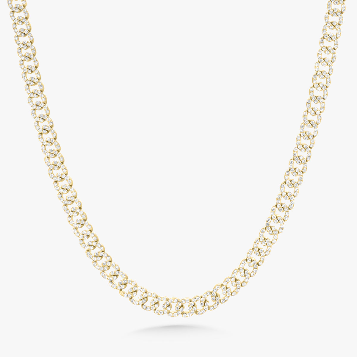 Gia Curb Link Pave Diamond Necklace