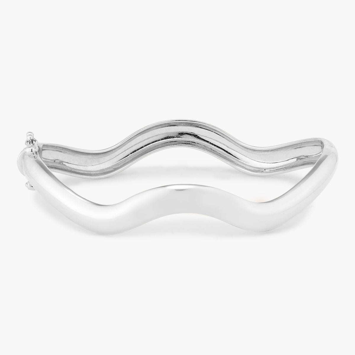 Welle Wavy Polished Gold Bangle Bracelet