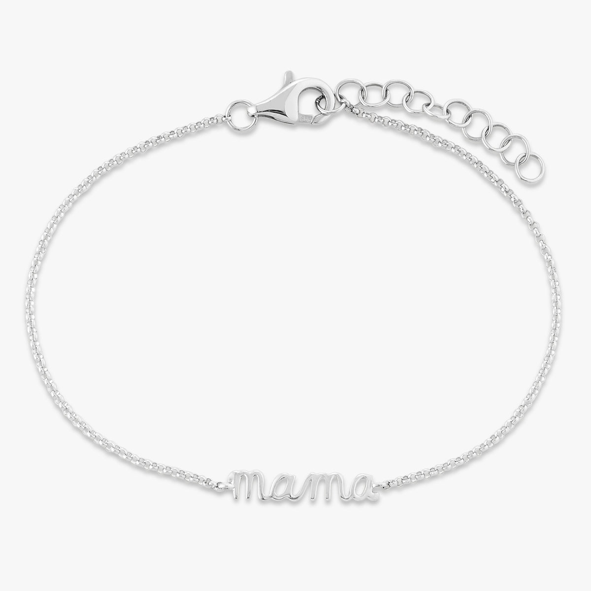 Dainty "Mama" Gold Wire Script Bracelet