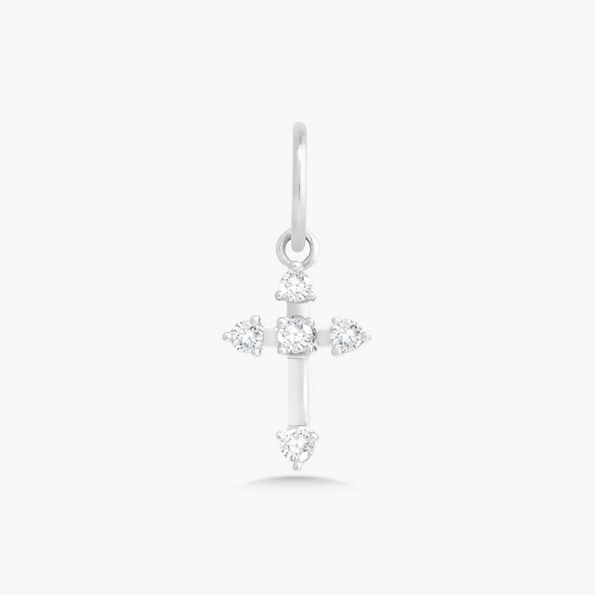 Magdala Mini Gold & Diamond Cross Charm