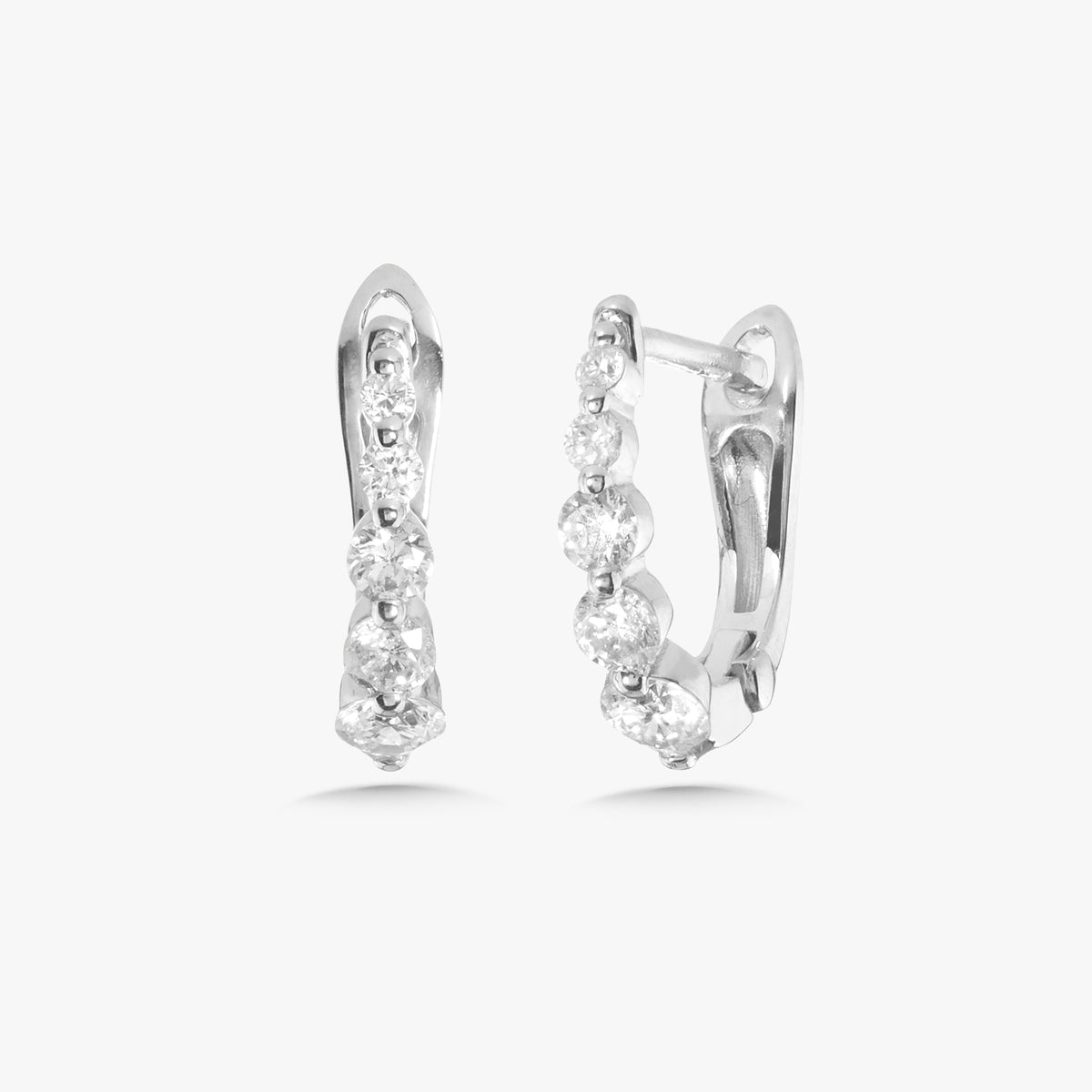 Graduated Charlie Cloud® Diamond Huggie Earrings 0.50 ctw – RW Fine Jewelry