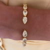 GraduatedFancyLightYellowPearBangleCuff17ctw