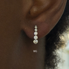 Graduated Charlie Cloud® Diamond Huggie Earrings WG