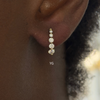 Graduated Charlie Cloud® Diamond Huggie Earrings