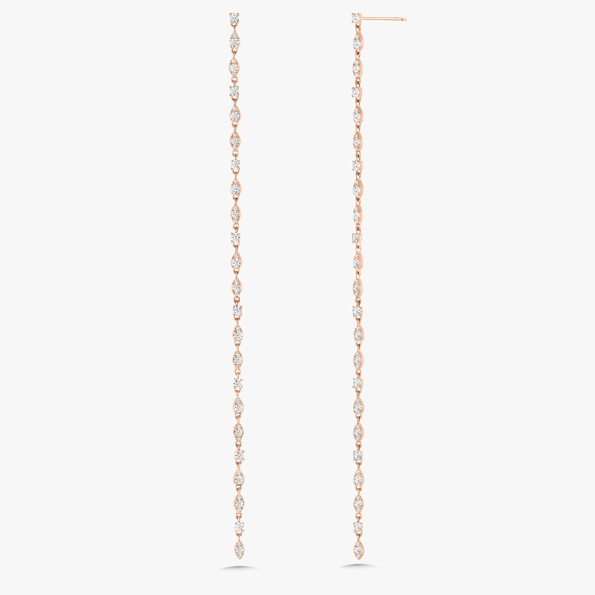 Hale Diamond Chain Duster Stud Earrings 1 ctw