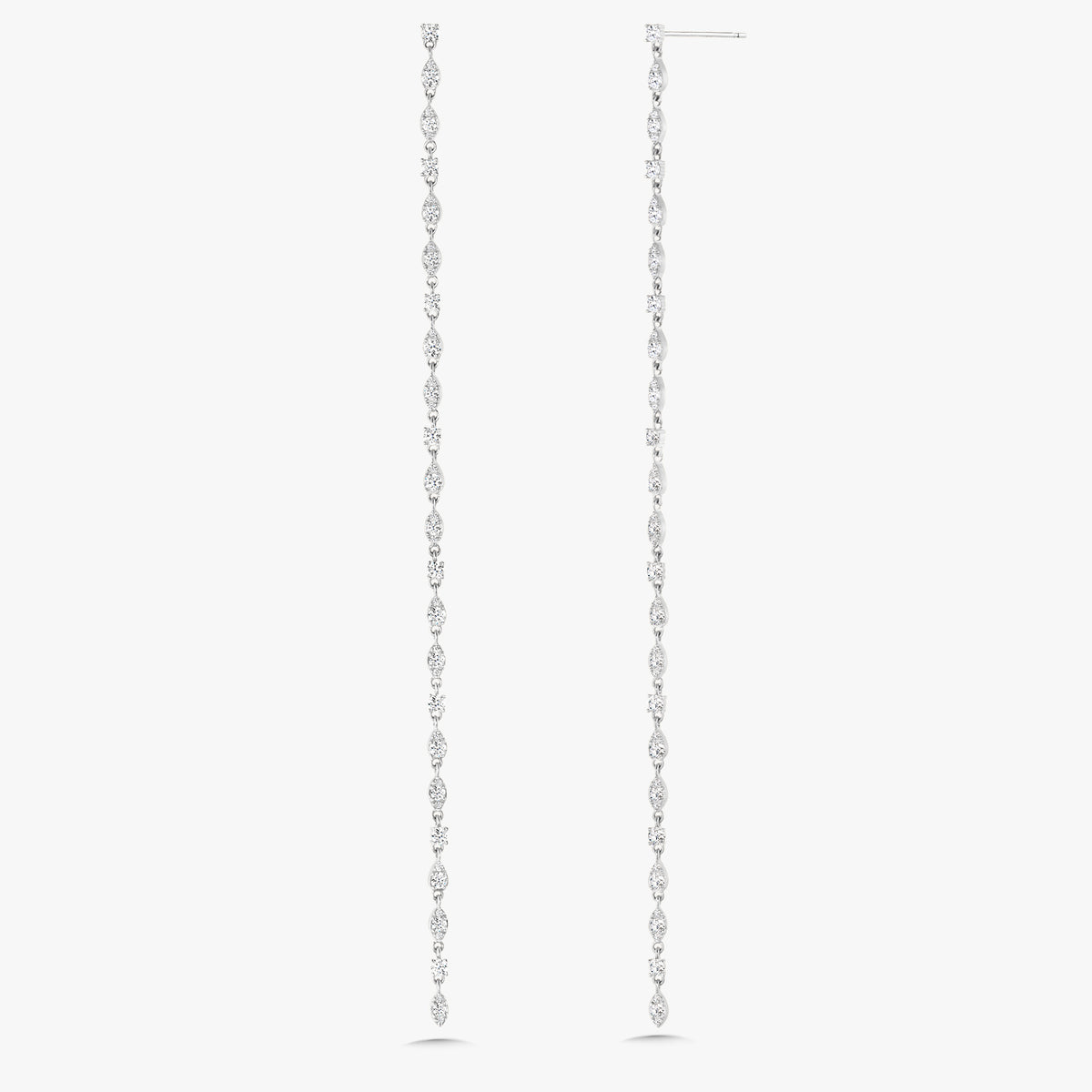 Hale Diamond Chain Duster Stud Earrings 1 ctw