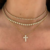 Tinx Floating Diamond Adjustable Choker/Collar Necklace 2.06 ctw, Harley Graduated Diamond Heart Bezel Tennis Necklace 2.87 ctw, Khloe Two Prong Diamond Cross Necklace