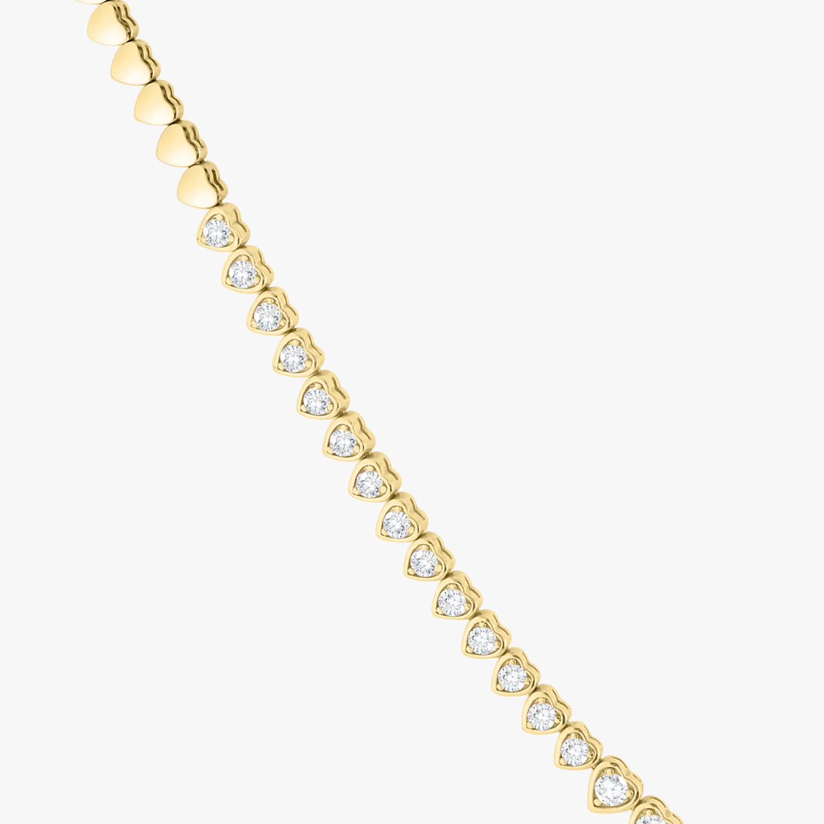 Harley Graduated Diamond Heart Bezel Tennis Necklace 2.87 ctw