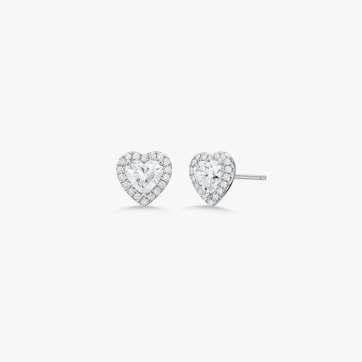 Heart Diamond Halo Studs ctw – RWFJ