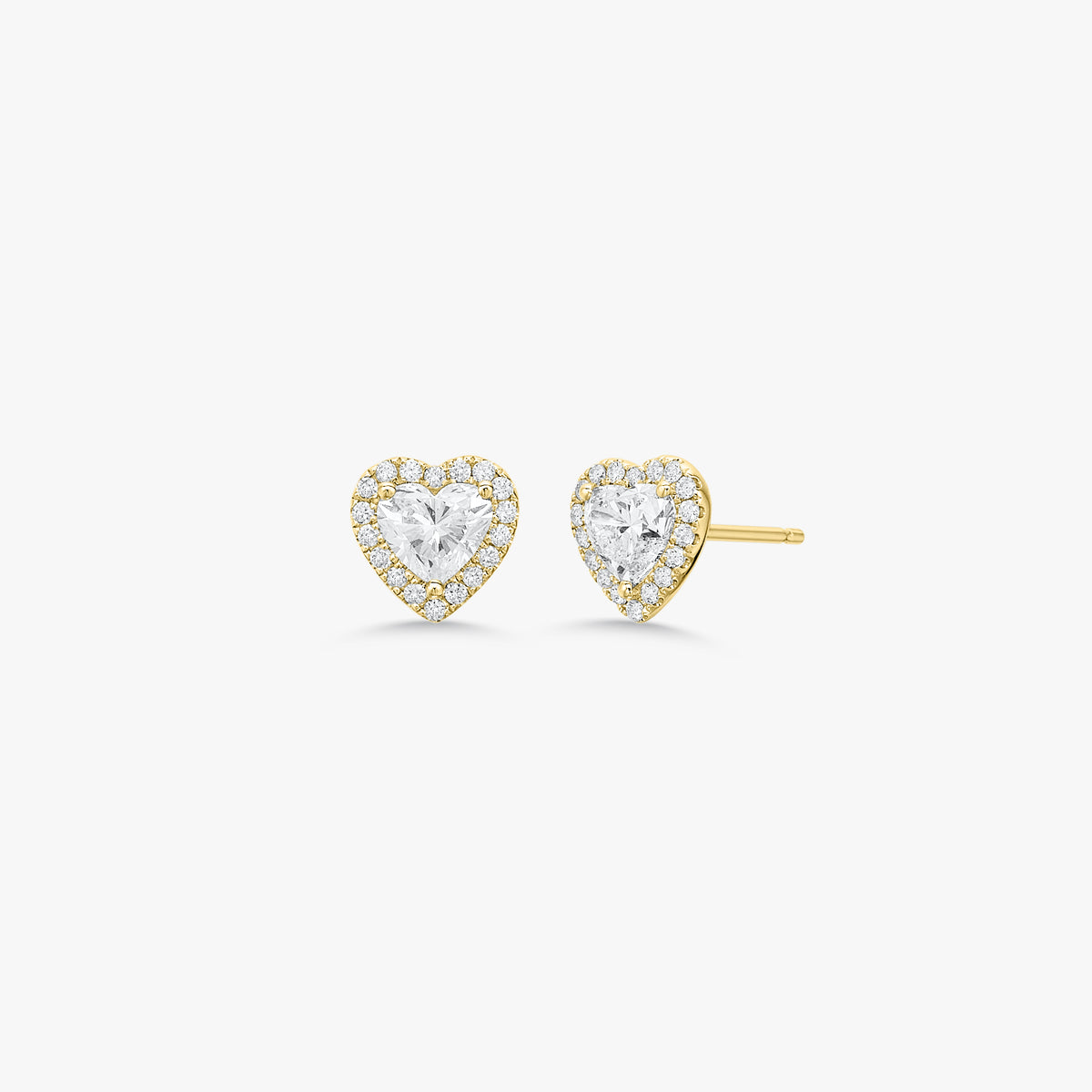 Heart Diamond Halo Studs 1.25 ctw