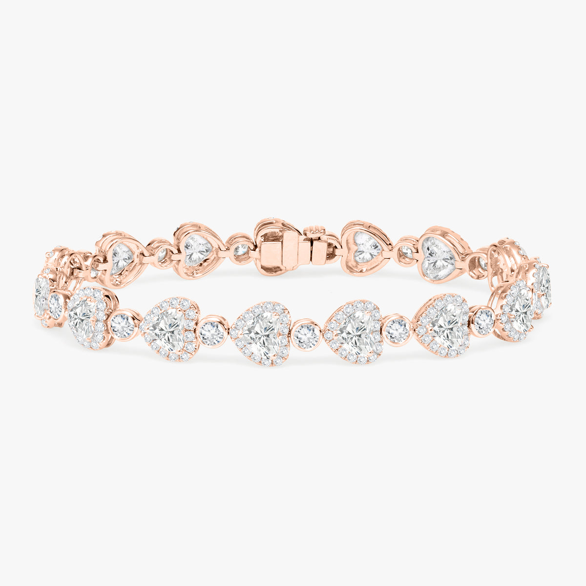 Khyla Heart Halo Diamond Tennis Bracelet 12 ctw