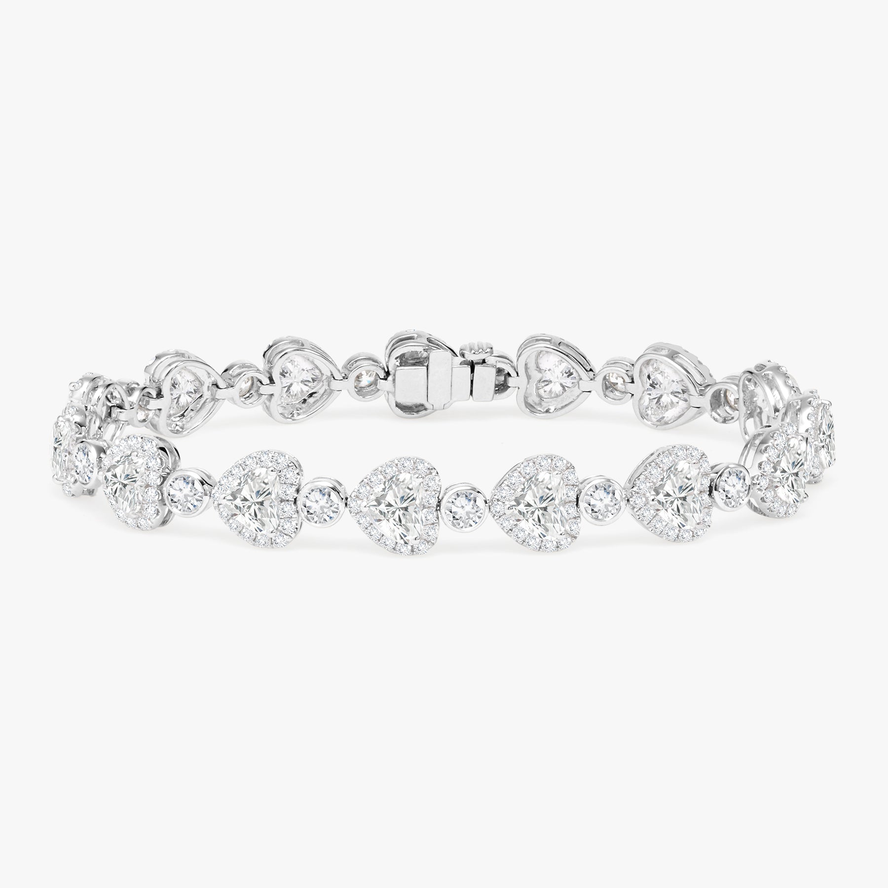 Khyla Heart Halo Diamond Tennis Bracelet 12 ctw – RWFJ