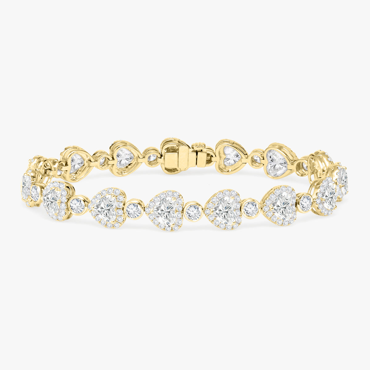 Khyla Heart Halo Diamond Tennis Bracelet 12 ctw