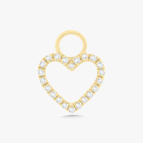 Open Heart Huggie Earring Charm