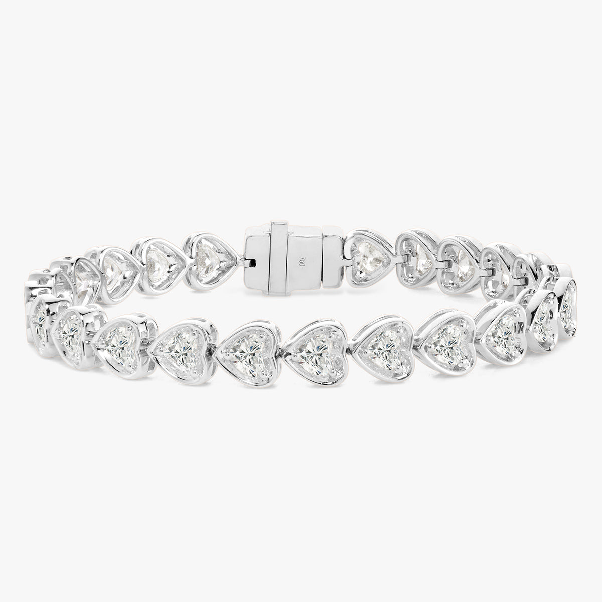 Annamaria Heart Diamond Tennis Bracelet 7.70 ctw