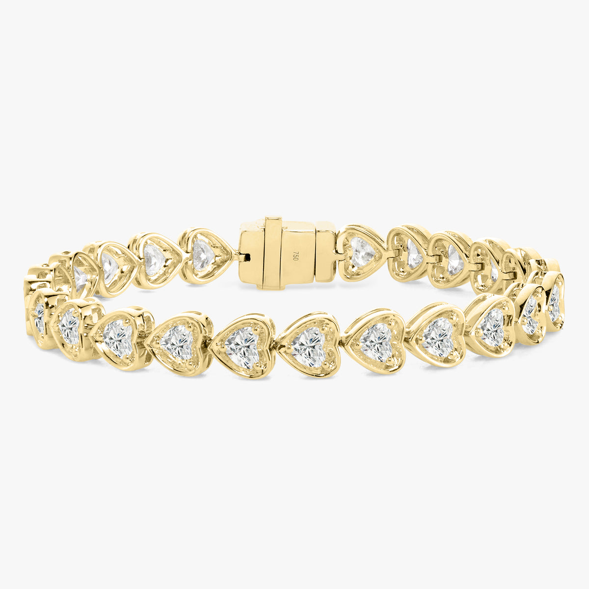 Annamaria Heart Diamond Tennis Bracelet 7.70 ctw