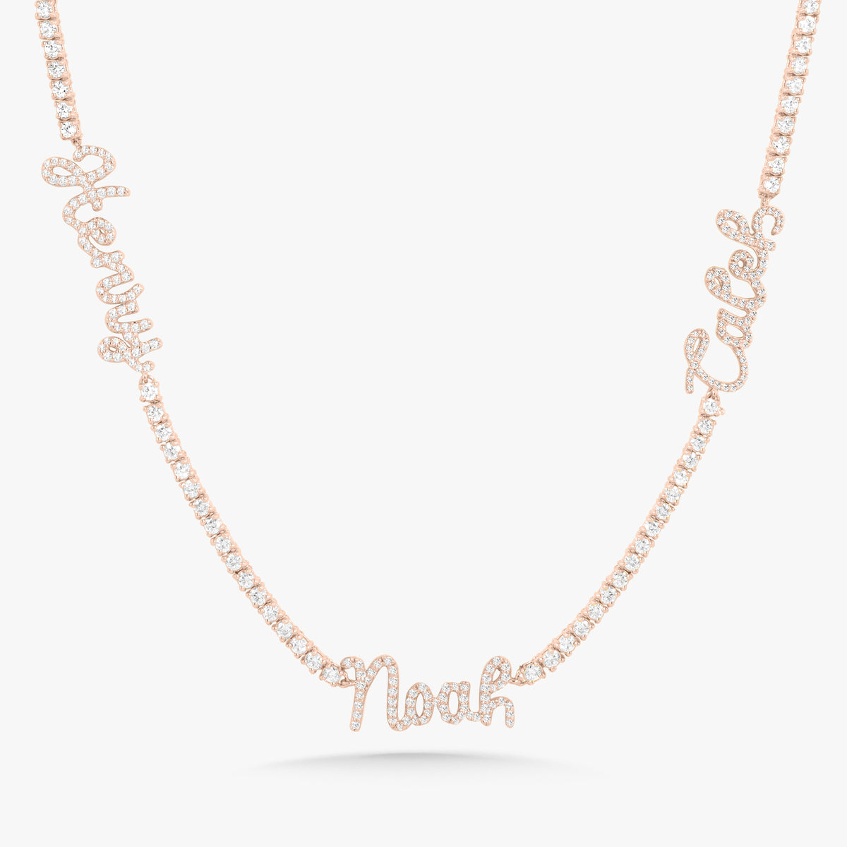 Custom Handwritten Diamond Name Tennis Necklace