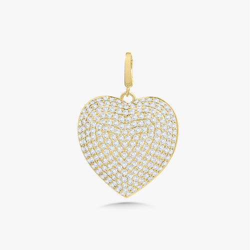 Hilton Pave Diamond Heart Charm