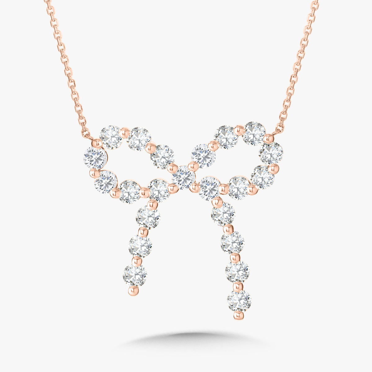 Midi Charlie Cloud® Floating Diamond Hollis Bow Necklace 2.65 ctw