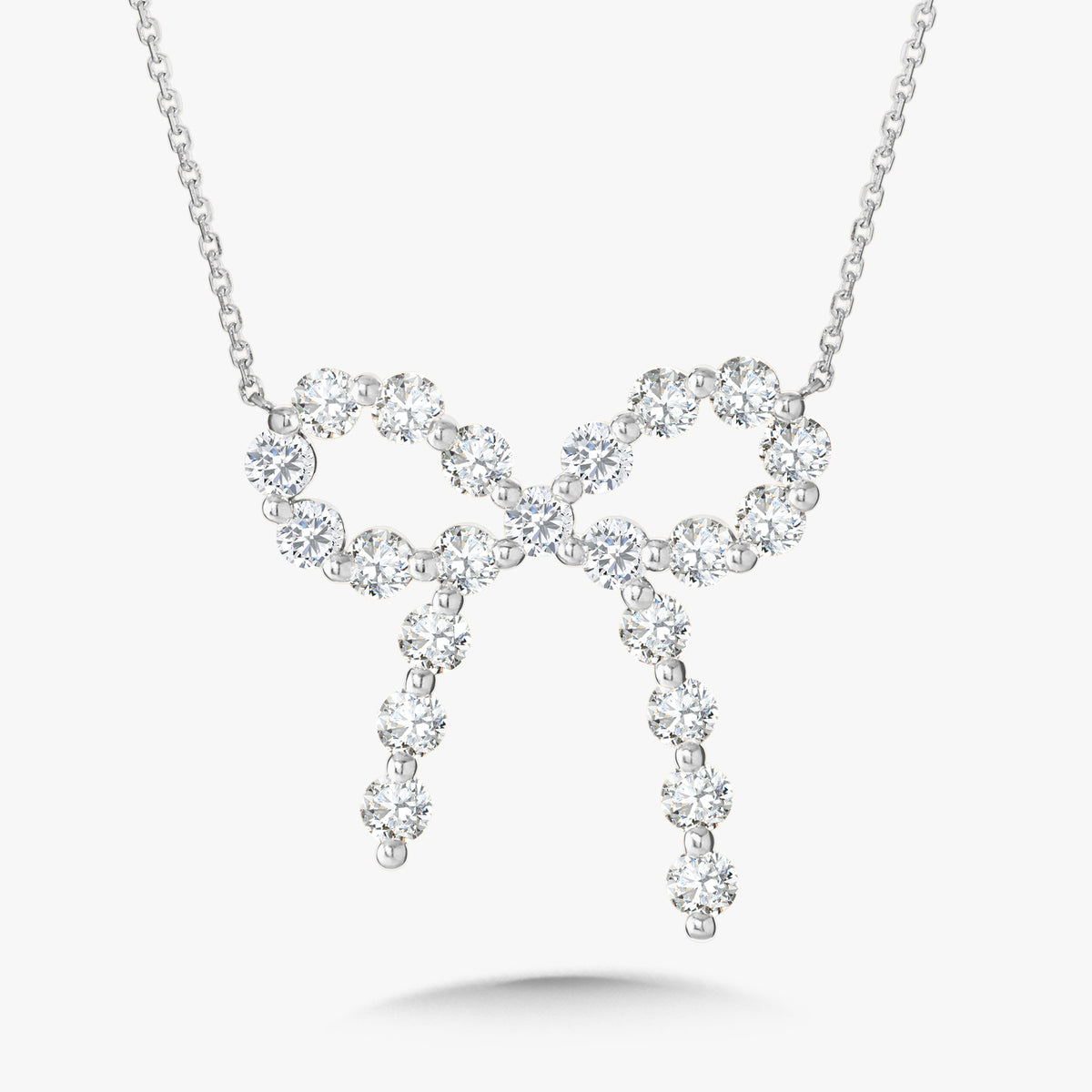 Midi Charlie Cloud® Floating Diamond Hollis Bow Necklace 2.65 ctw