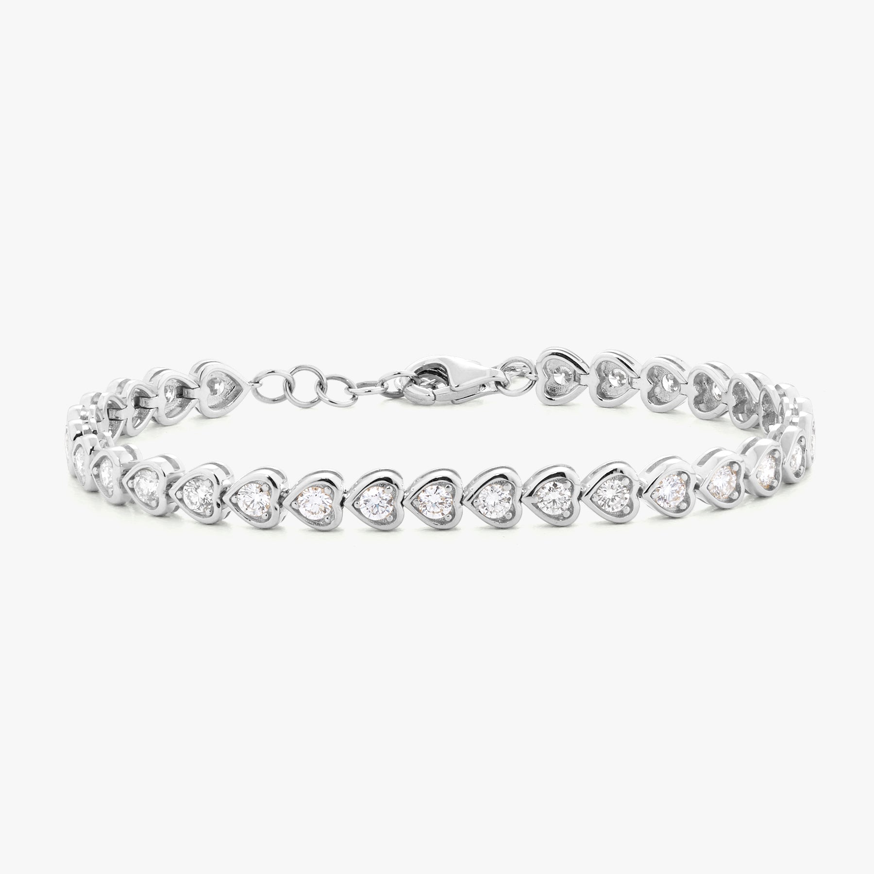 Harley Diamond Heart Bezel Tennis Bracelet 2.17 ctw – RWFJ