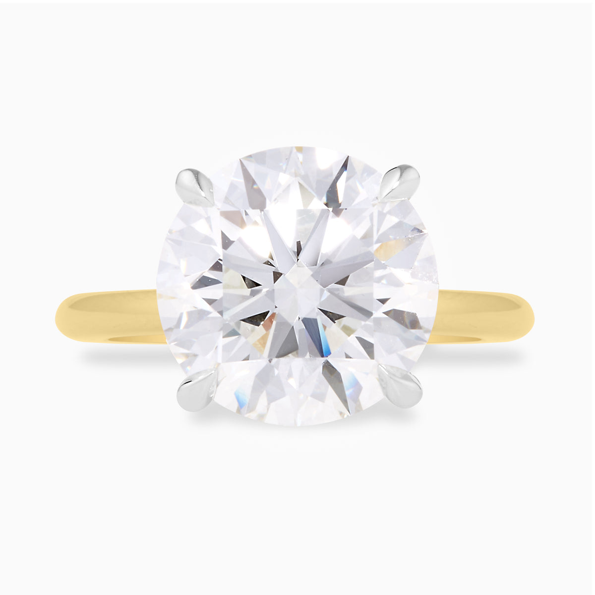5.49ct Lab Grown Round Brilliant Diamond in a Solitaire Setting